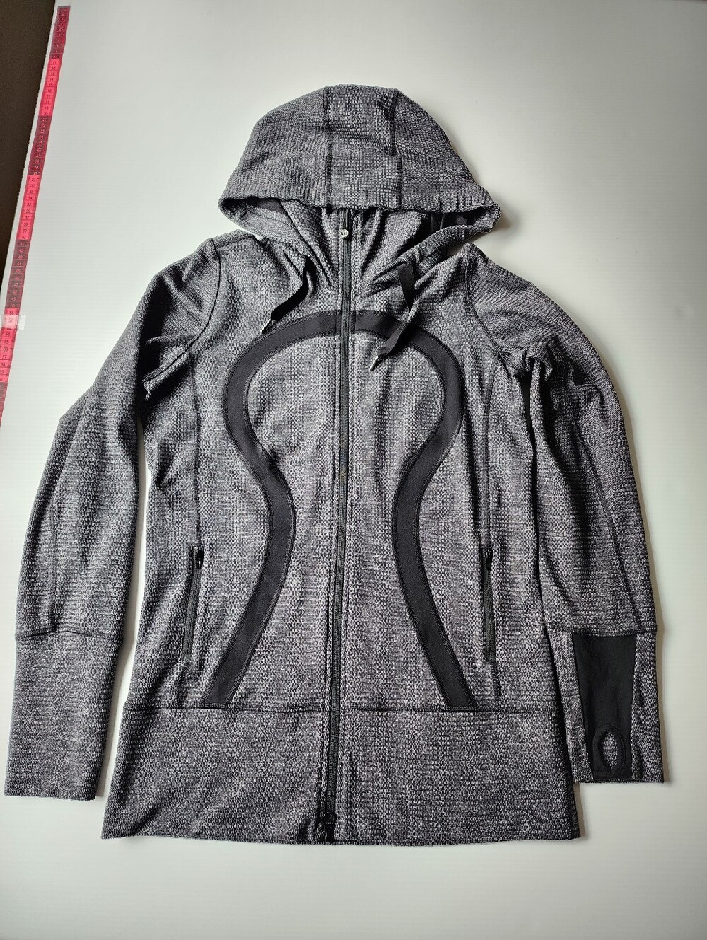 Lululemon Stride Jacket Soft Mini Check black heathered mini check sz 8 Vintage